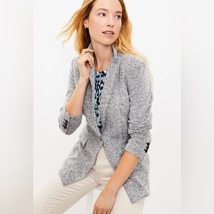 LOFT Knit tweed modern blazer